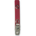 Red Strap Badge Fastener w/ Metal Clip